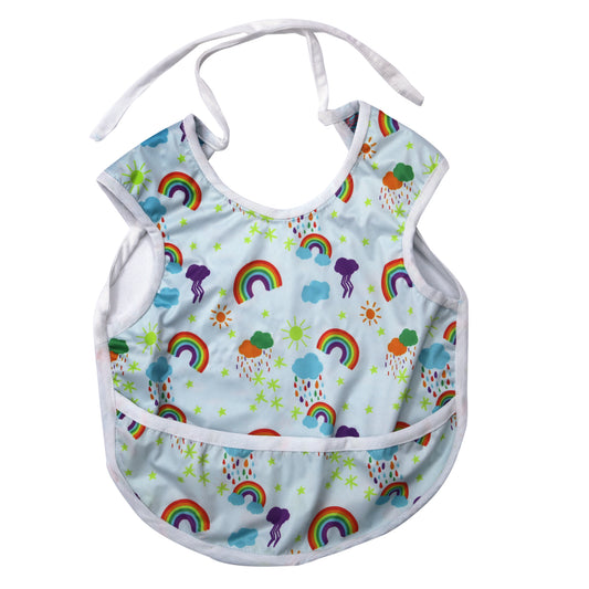 Waterproof Bib- Rainbow and Whales