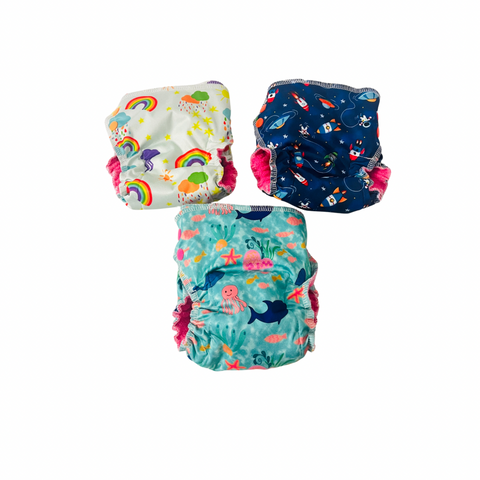 Mini Diapers -15% Discount COMBO OF 3 assorted prints